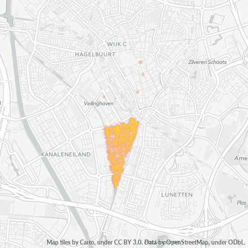 Heatmap voor postcode 3522