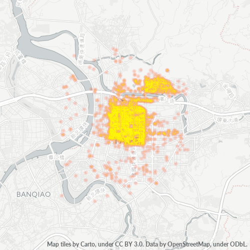 104 商業密度熱圖