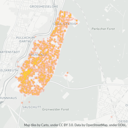 Heatmap für plz 82031
