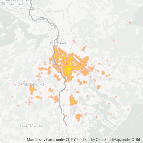 Heatmap für plz 87527