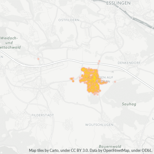 Heatmap für plz 73765