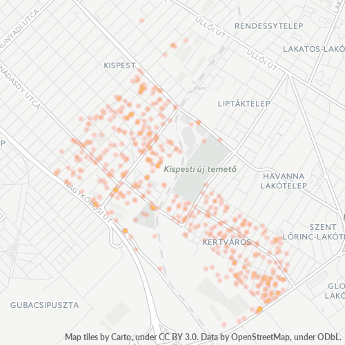 1194 Vállalati sűrűségi térkép