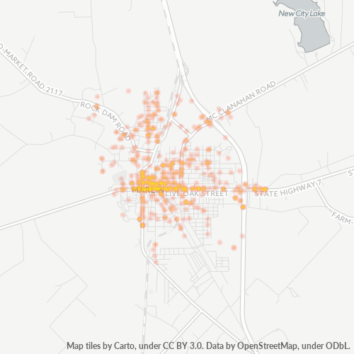 76661 Business Density Heatmap