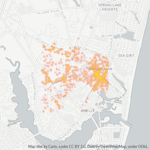 08736 Business Density Heatmap
