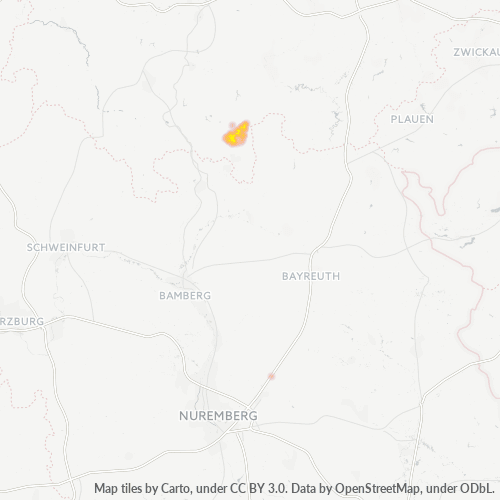 Heatmap für plz 96523