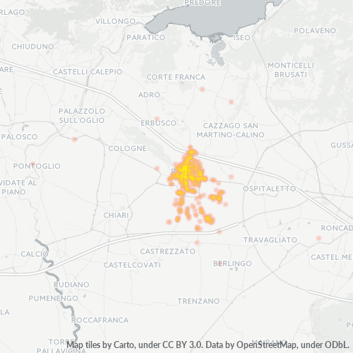 Mappa di calore per cap 25038