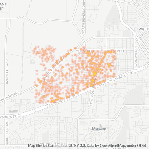 76309 Business Density Heatmap