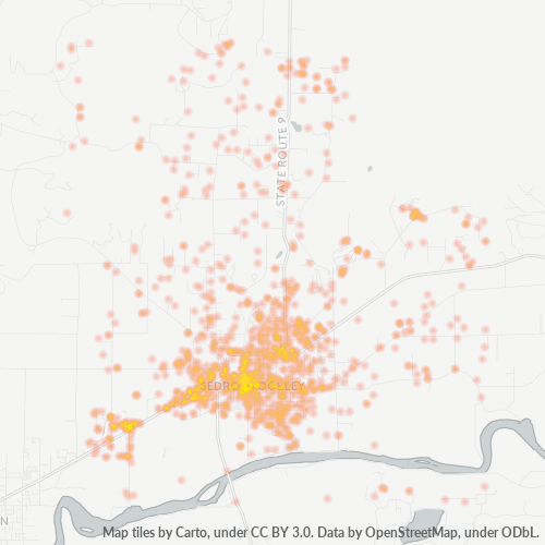 98284 Business Density Heatmap