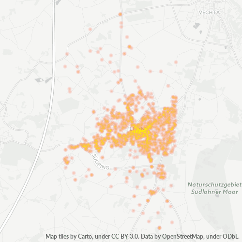 49393 Standortdichte-Heatmap