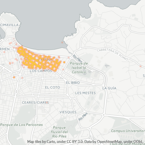 33202 Mapa de calor de densidad empresarial