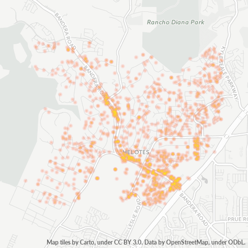 78023 Business Density Heatmap