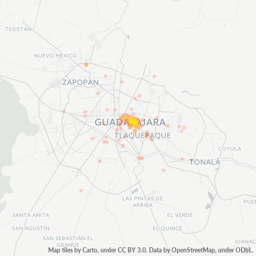 44400 Mapa de calor de densidad empresarial