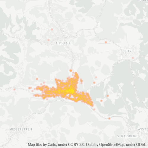 Heatmap für plz 72458