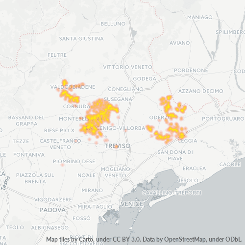 31040 Mappa di concentrazione per la densità di aziende