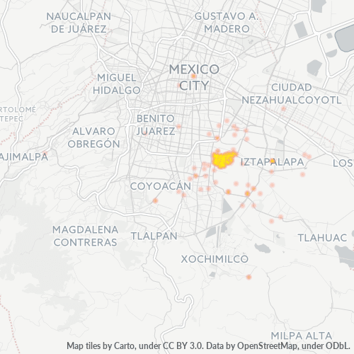 09820 Mapa de calor de densidad empresarial