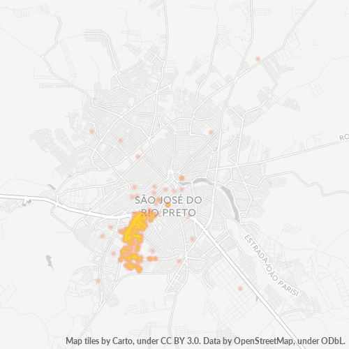 15090-000 Mapa de calor de densidad empresarial