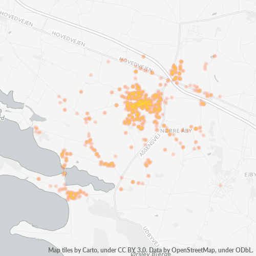 5580 Heatmap over forretningstæthed