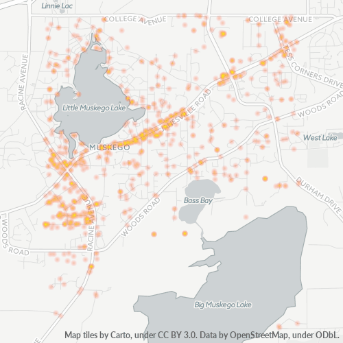 53150 Business Density Heatmap