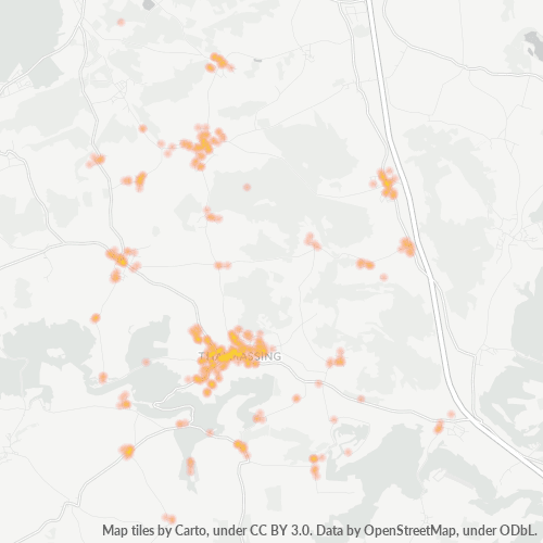 91177 Standortdichte-Heatmap