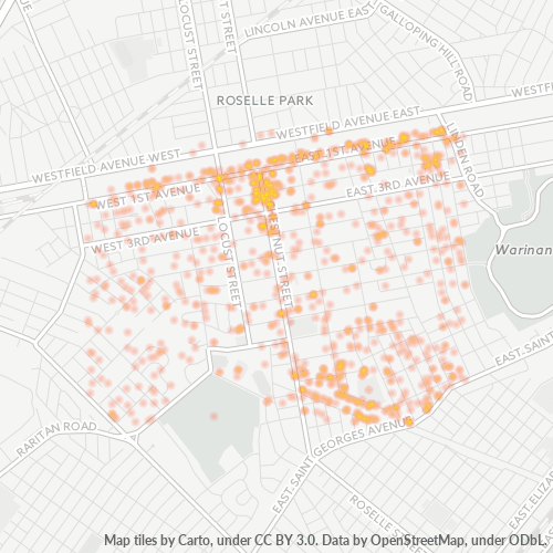 07203 Business Density Heatmap