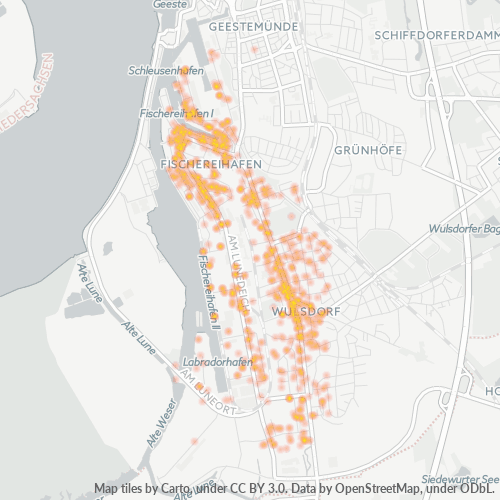 Heatmap für plz 27572