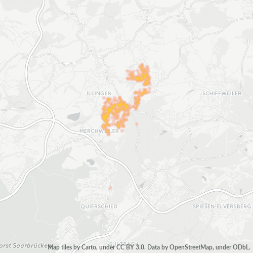 Heatmap für plz 66589