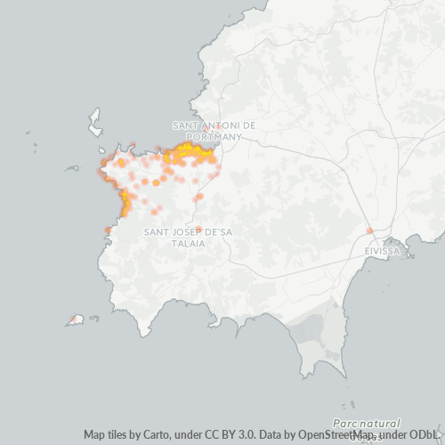 Mapa de calor para código postal 07829