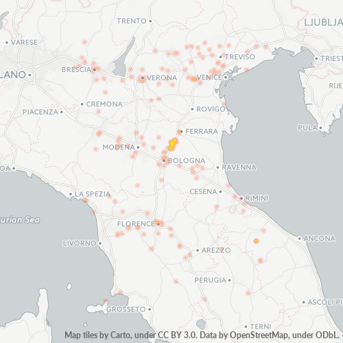 Mappa di calore per cap 40051