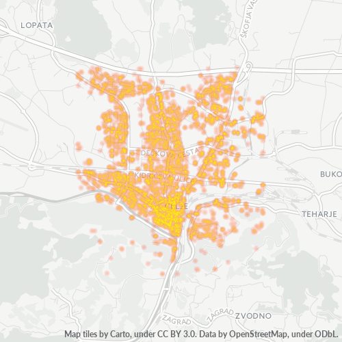 3000 Zemljevid gostote poslovanja