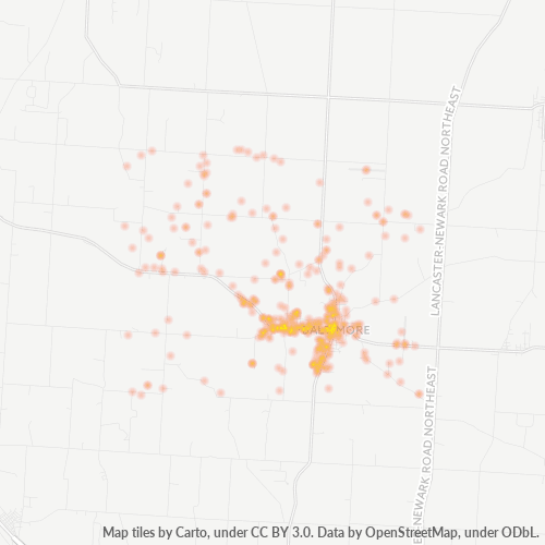 43105 Business Density Heatmap