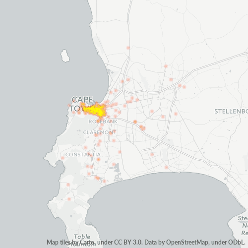 7925 Hittekaart vir Besigheidsdigtheid
