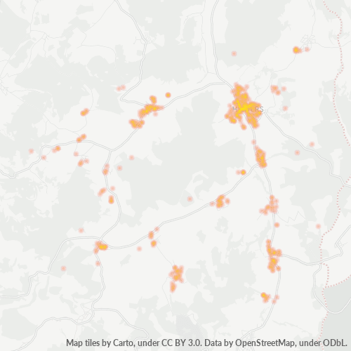 Heatmap für plz 36115