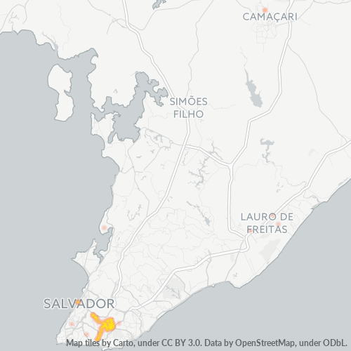 40296-000 Mapa de calor de densidad empresarial