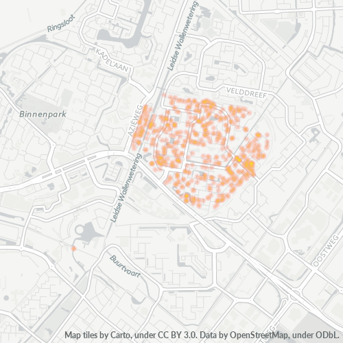 Heatmap voor postcode 2724