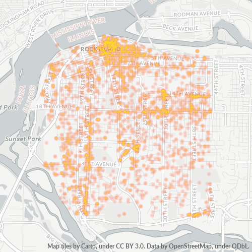 61201 Business Density Heatmap