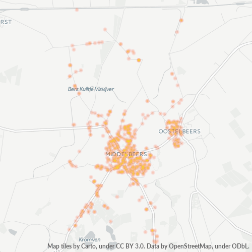 Heatmap voor postcode 5091