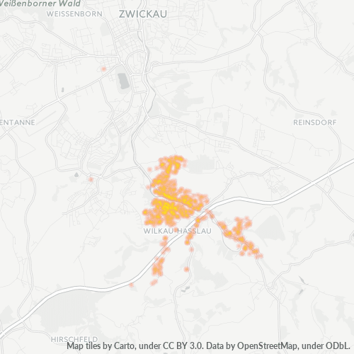 Heatmap für plz 08112