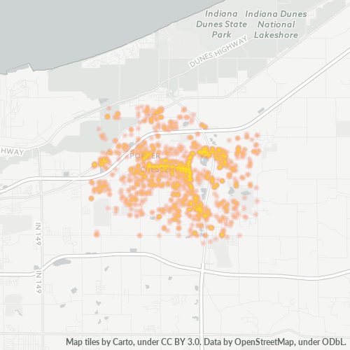 46304 Business Density Heatmap