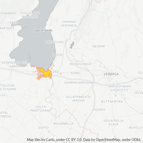 Mappa di calore per cap 37019