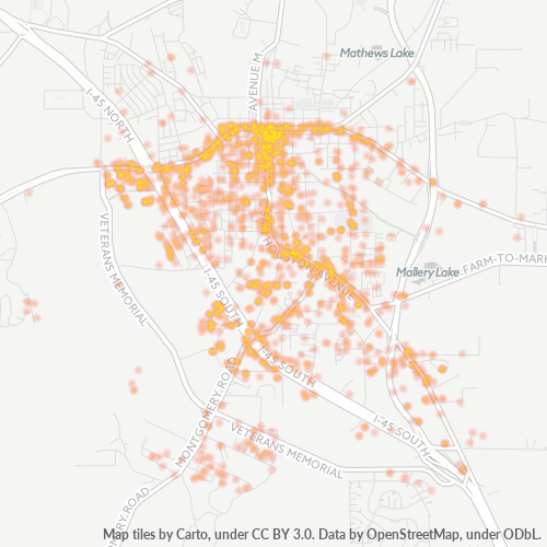 77340 Business Density Heatmap
