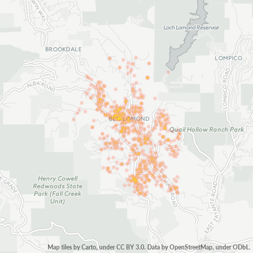 95005 Business Density Heatmap