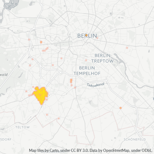 Heatmap für plz 12203