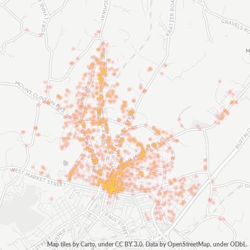 22802 Business Density Heatmap