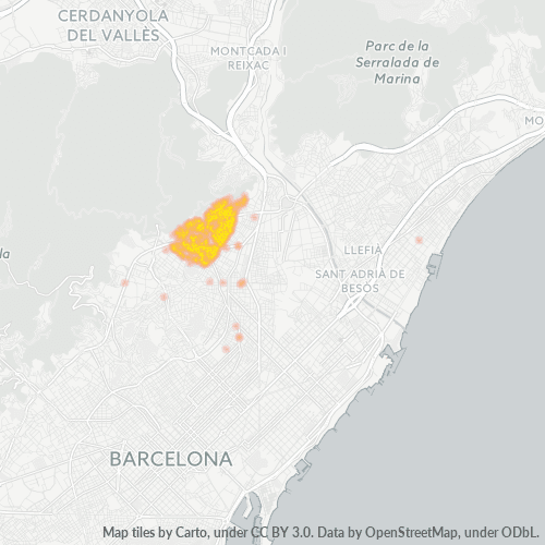 08042 Mapa de calor de densidad empresarial
