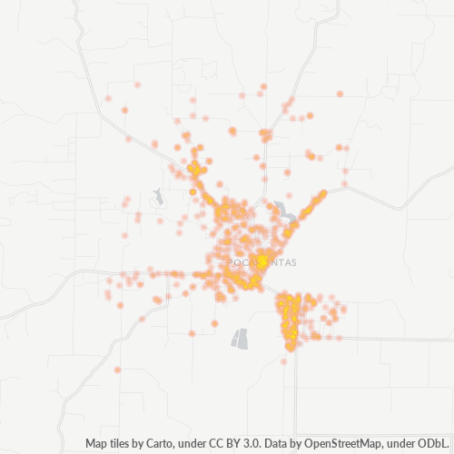 72455 Business Density Heatmap