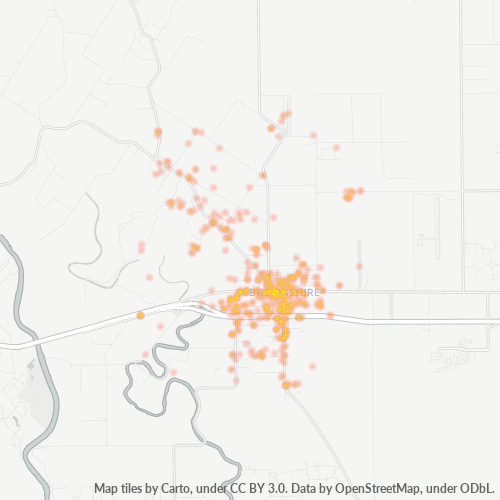 77423 Business Density Heatmap