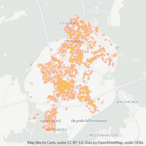 Heatmap für plz 63128