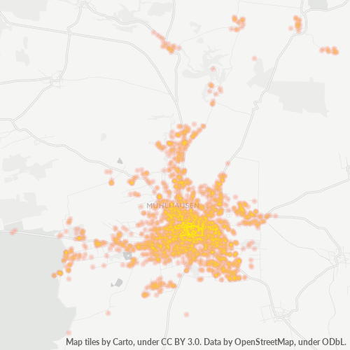 Heatmap für plz 99974