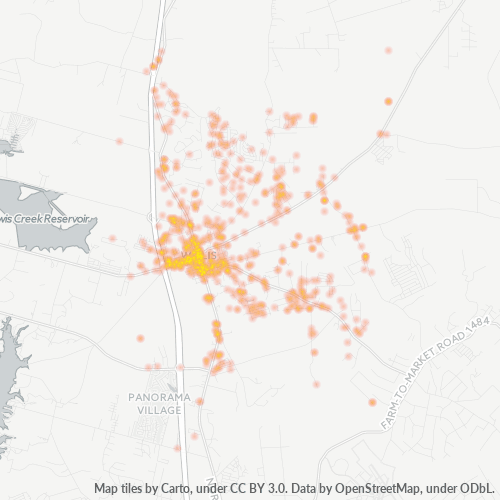 77378 Business Density Heatmap