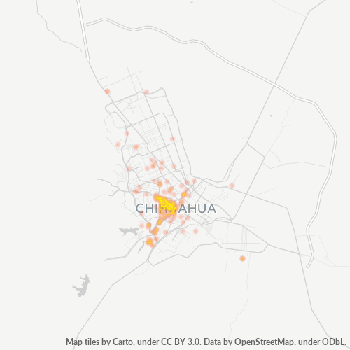 31205 Mapa de calor de densidad empresarial